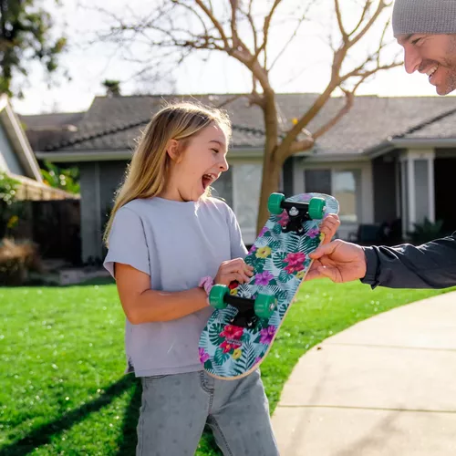 Patineta para principiantes para niños de Rude Boyz – Aprende patineta con  estilo – Mini tabla de crucero de madera con gráficos geniales para niños y