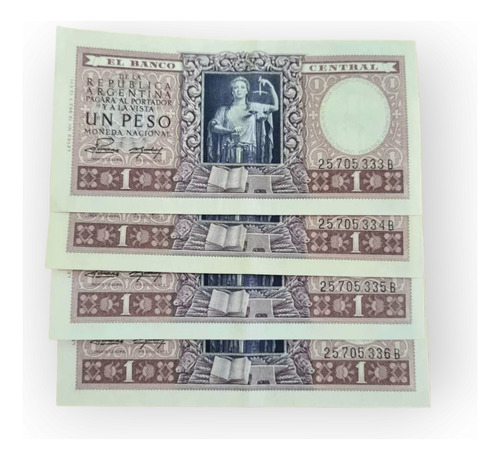 Billete 1 Peso - Argentina Correlativos