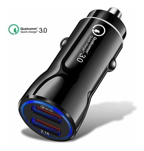 Carregador Veicular Turbo  3.1a Dual Usb Fast Charge