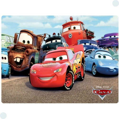4 Jogo Americano Carros Pixar - Impermeável Limpa Facil Pvc Carros Pixar Infantil 001