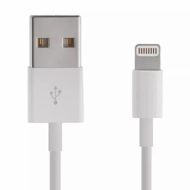Cable Usb Data iPhone  5 5s 6 7 8 X 1 Mts Blanco
