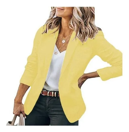 Blazer amarillo mujer discount