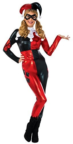 Disfraz De Mono Harley Quinn Deluxe De Dc Comics, Rojo