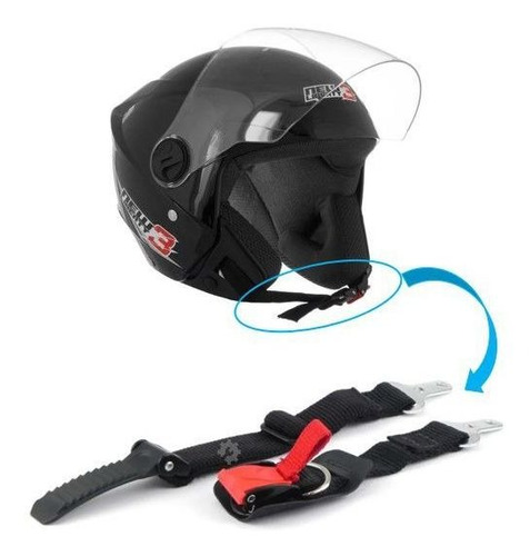 Cinta Jugular Capacete Com Engate Rápido Micrométrico