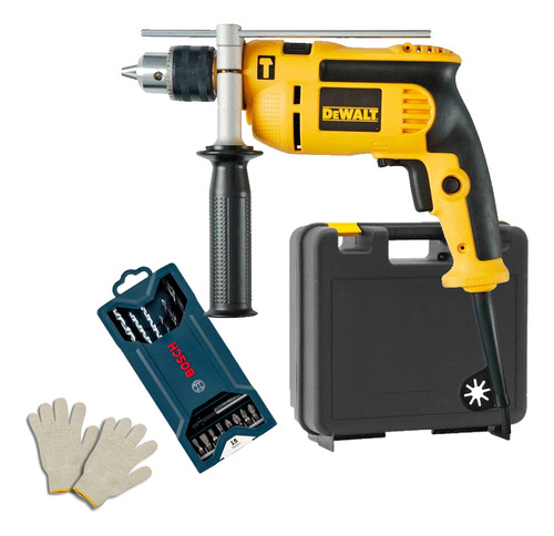 Furadeira Impacto Dewalt Dwd502 710w + Acessórios