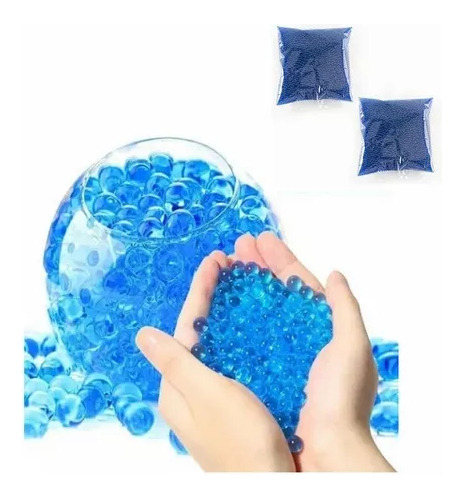 Bolas De Agua De Gel De 7 A 8 Mm, No Tóxicas, Paquete De 2 Color Azul