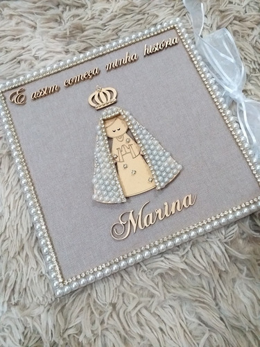 Imagem 3 de 9 de Livro Do Bebê Luxo Nossa Senhora Aparecida Personalizado