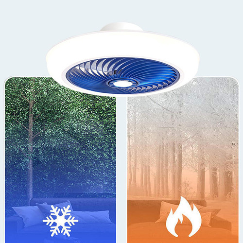 Luces De Techo Con Ventiladores Lámpara De Ventilador Azul