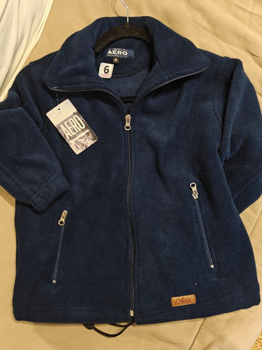 Campera Colegial Escolar Polar Azul Super Abrigada! Azul Oscuro Lisa 6