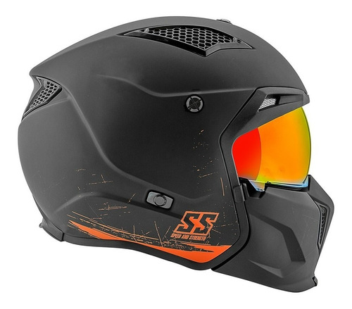 Imagen 3 de 6 de Casco Speed & Strength Ss2400 3en1 Abierto 3/4 Integral