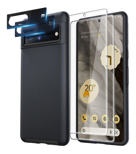 Tocol Funda 5 En 1 Para Google Pixel 7, Con 2 Protectores De