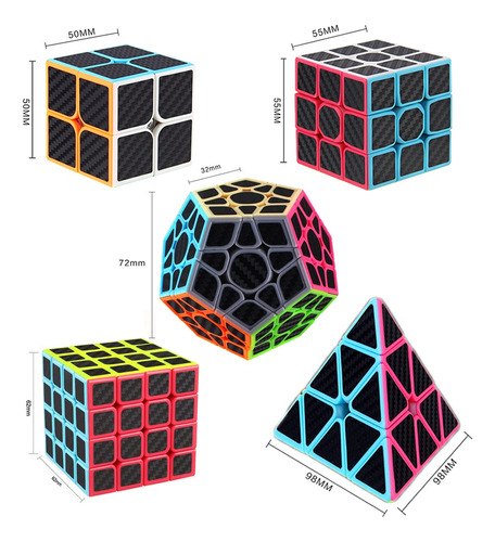 Juego De 5 Cubos De Velocidad Variados Y Accesorios Color De La Estructura