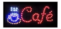 Comprar Letreros Led Luminosos Comerciales Texto Cafe 48x25cm