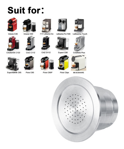 Filtro Reutilizable De Acero Para Cafetera Nespresso