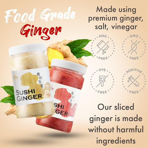 Sushi Ginger, Jengibre Blanco En Conserva 340g / 12oz