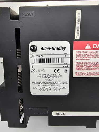 Allen Bradley 2711-t10c8 Panelview 1000 Dh+ Comunicacion (Usado)
