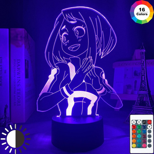Lâmpada 3d Anime My Hero Academia Ochako Uraraka Light