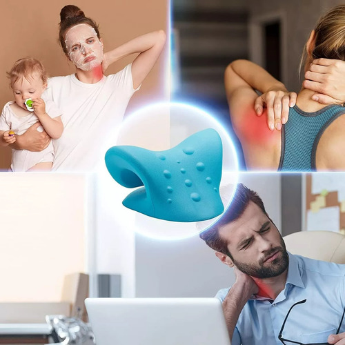 Relajante De Cuello Hombros Dispositivo De Tracción Cervical Color Azul