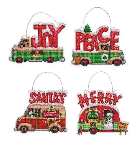 comprar Dimensiones Dia Festivo Camion Adornos Kit De Punto De Cruz