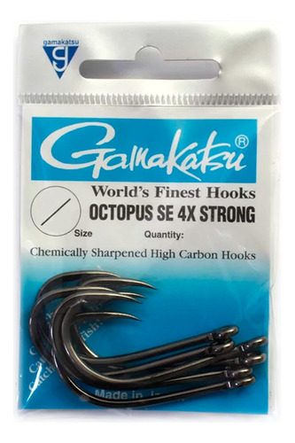 Anzol Em Aço Carbono Octopus Se Fourx Strong 5/0 Gamakatsu