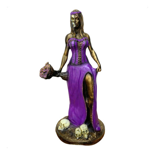 Pomba Gira Rosa Caveira (d/r) - Imagem Umbanda Candomble Cor Dourado