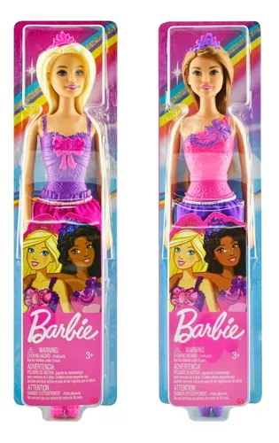 Barbie Princesas Fantasia Pack2 Muñecas Rubia Morena Mattel