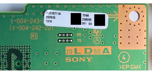 Kit Sony A5011882a 3kkdk3010 A5016211a 100610922 Xbr-75x950h (Usado)