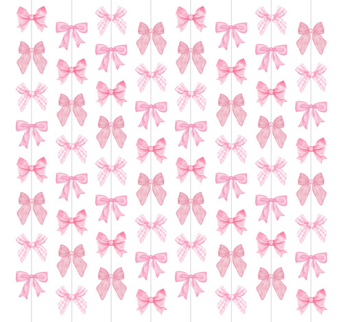 8 Pancarta Colgante Lazo Rosa Para Fiesta Decoracion Coqueta