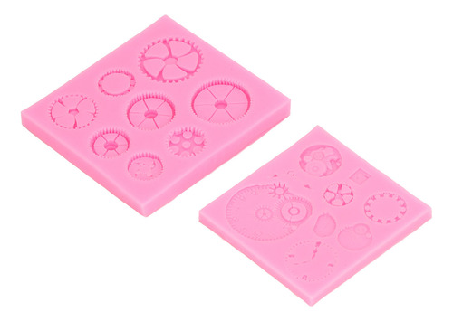 Molde Para Fondant Cogs, 2 Piezas, Gears Cake, De Silicona,