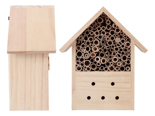 Casa De Madera, Minirefugio De Abejas, Adorno Artesanal Para