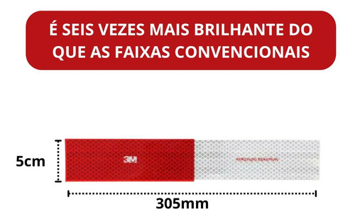 Kit Faixa Refletiva 20 Lateral 1 Para Choque 3m