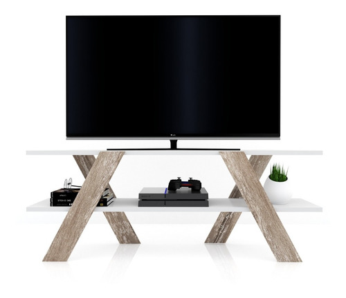 Mesa Para Lcd Led Moderna Living Rack Melamina Retira Hoy