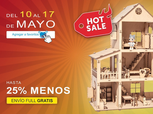 Casa Casita De Muñecas Lol En Fibro Fácil Con 36 Muebles