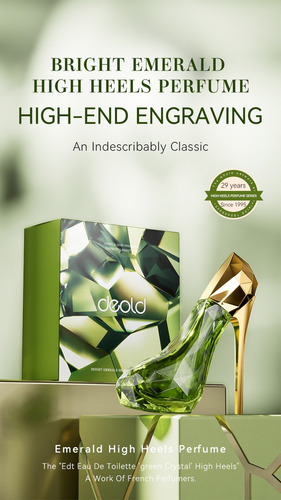 Perfume Diou Emerald High Heels, fragancia duradera, 30 ml, con sabor a fruta
