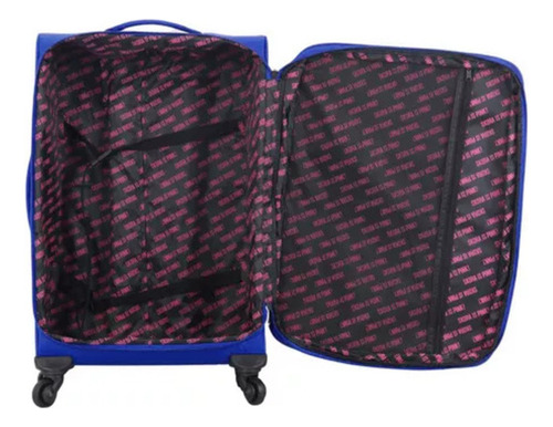 Valija Grande Skora Pink Soft 28 Pulgadas Color Azul Expandible Ruedas Extraibles 360 Simil Nylon Flexible Asa Telescopica Viaje Reforzada