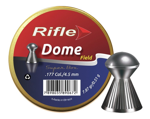 Chumbinho Rifle Field Dome Cal. 4,5mm - 250 Unidades