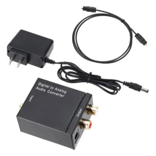Convertidor Conversor Audio Digital A Rca + Cable Optico