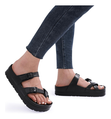 Sandalias De Plataforma Mujer Soporte Arco Suave Para Verano