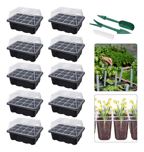 Sementeira Kit Inicial De Caixa De Bandeja De Preto