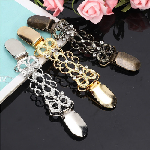 - 3 Piezas Mujeres Suéter Blusa Broche Collar Clip Joyería