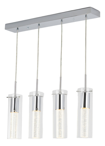 Artika, Lámpara Colgante Led Essence 4 Luces Estructura Plateado