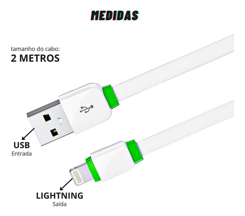 Cabo Dados Carregamento Usb-a Celular Compativel C/ iPad Mac