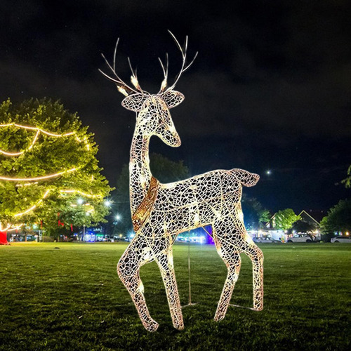 2 Piezas De Renos Navideños Iluminan Luces Navideñas Para Pa