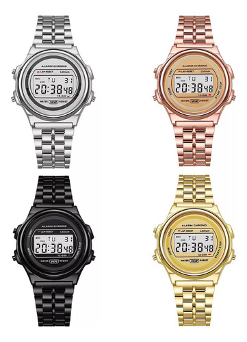 30uds Correa De Acero Led Relojes Electrónico Redondo Regalo