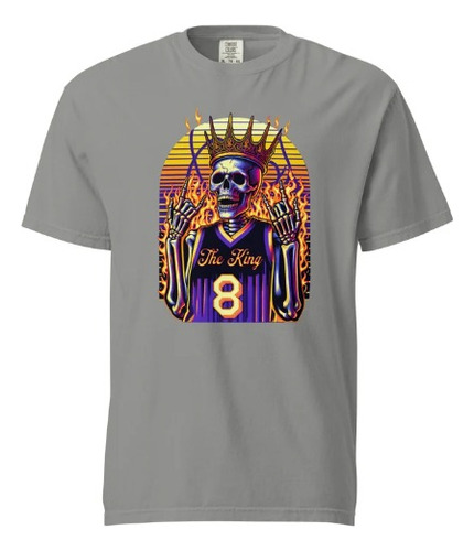 Polera Unisex Lakers Nba Basket Ganador Esqueleto Estampado