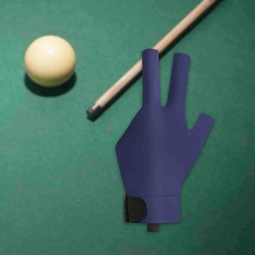 Guante De Billar Para La Mano Azul Negro Izquierdo S