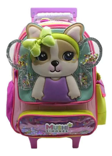 Mochila Cresko Simones Mushi Cute Con Carro Escolar 16 In