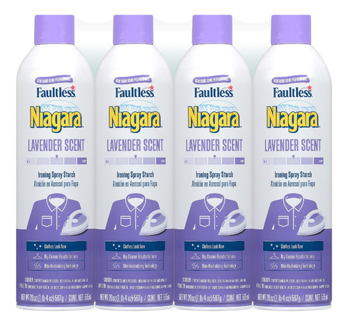 Niagara Almidón En Spray Aroma Lavanda 4pack 567g C/u
