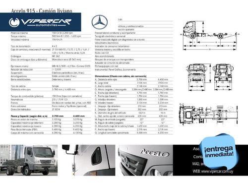 Mercedes-benz Accelo 915 C/37 Cabina Simple 4.2 2024 0km