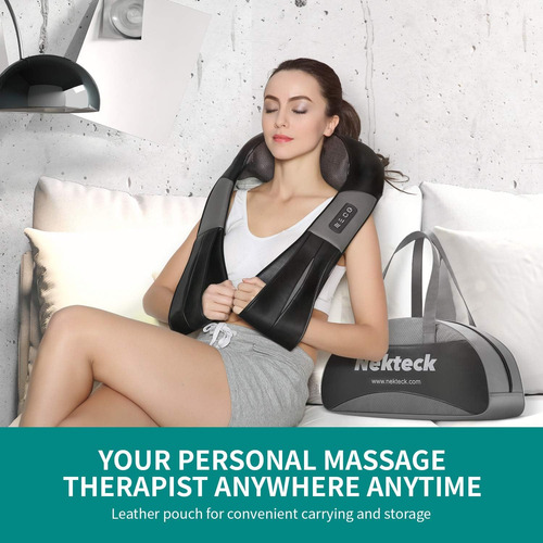 Masajeador Shiatsu De Cuello Y Espalda Nekteck Con Calor ...